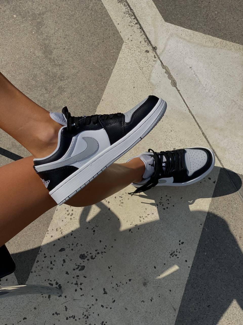 Nike Air Jordan Retro 1 Low Black White Grey 1