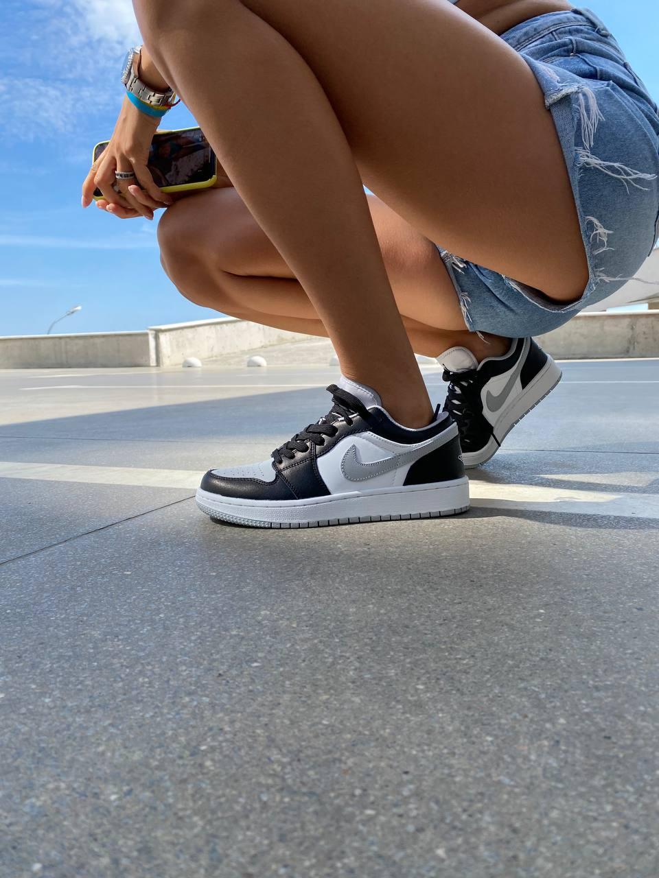 Nike Air Jordan Retro 1 Low Black White Grey 1