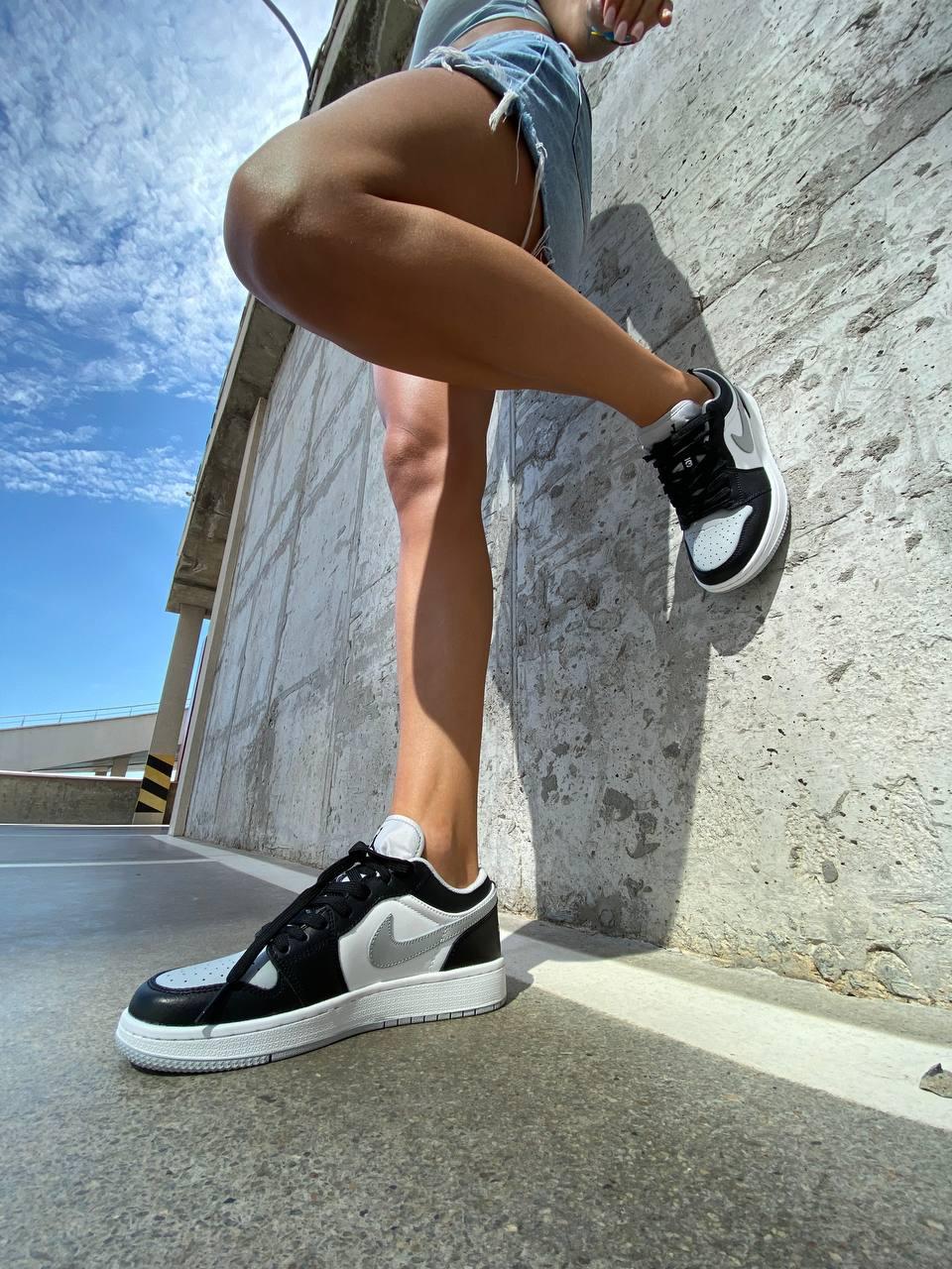 Nike Air Jordan Retro 1 Low Black White Grey 1