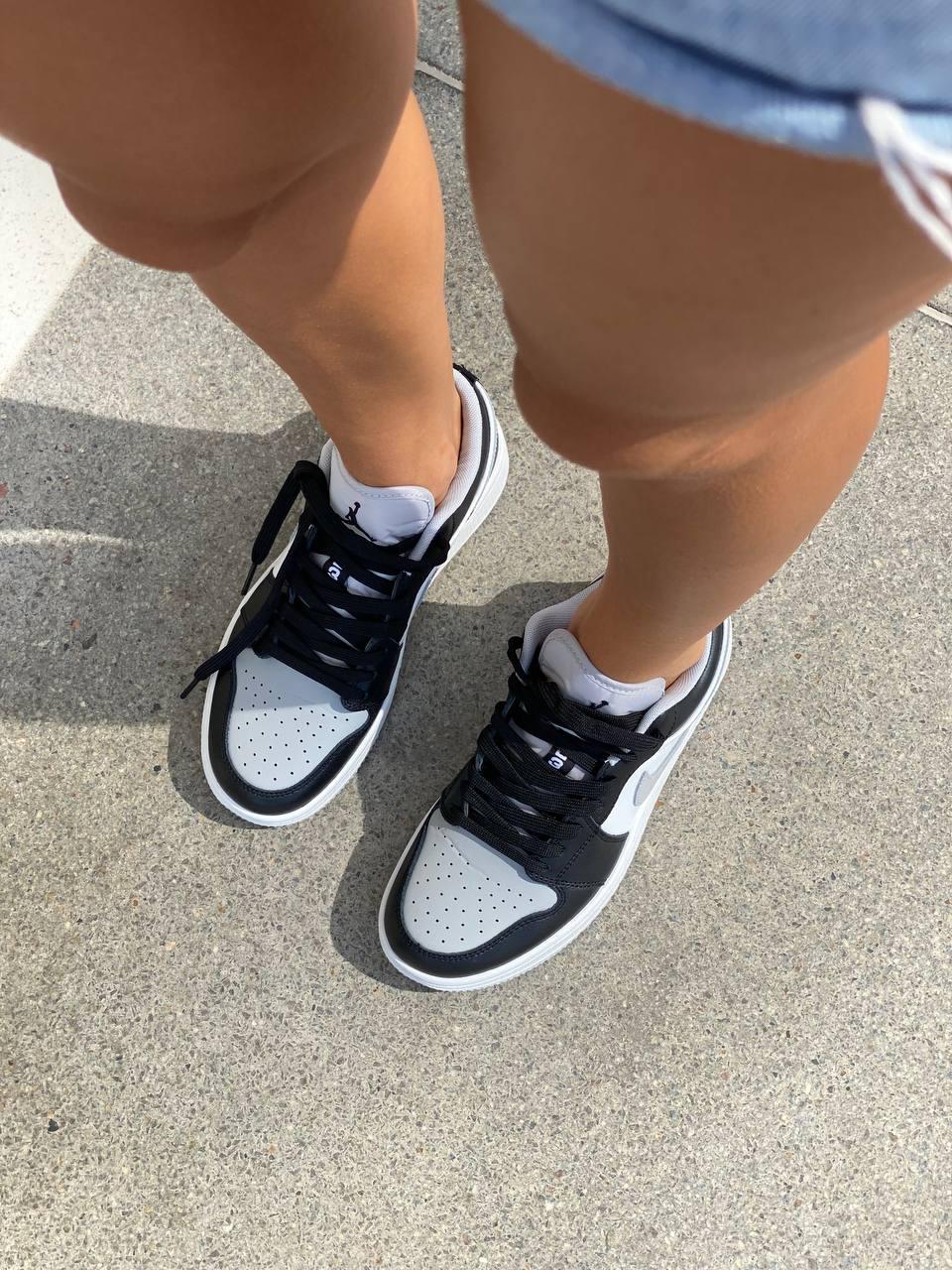 Nike Air Jordan Retro 1 Low Black White Grey 1