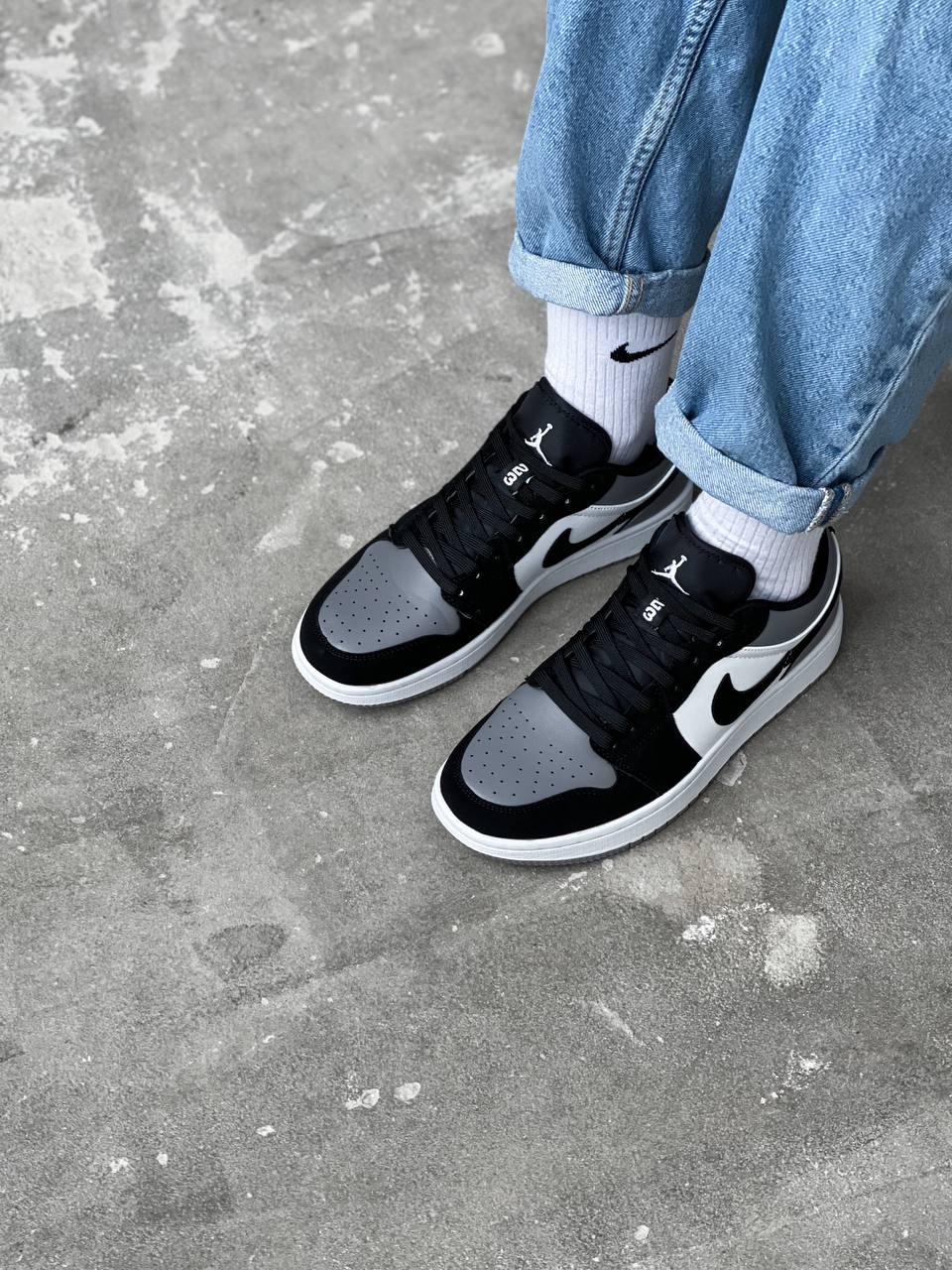 Nike Air Jordan Retro 1 Low Black White Grey