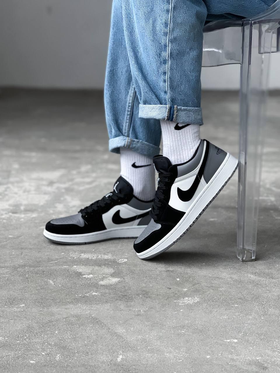Nike Air Jordan Retro 1 Low Black White Grey