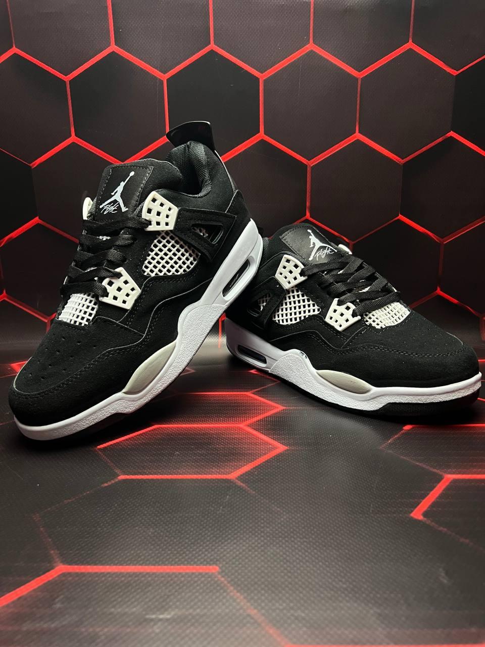 Nike Air Jordan Retro 4 Black White v2
