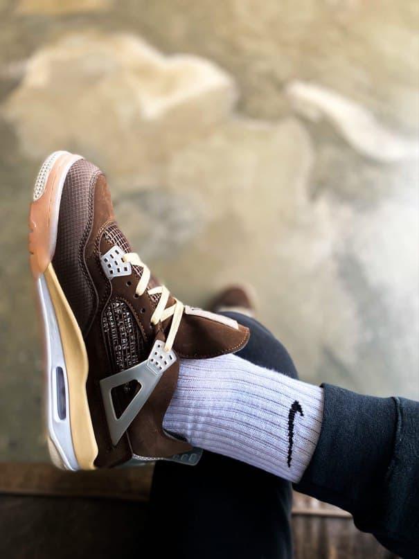 Nike Air Jordan Retro 4 Beige Brown White