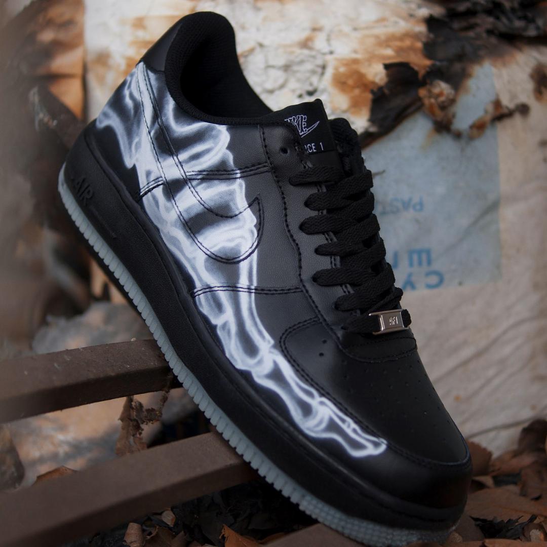 Nike Air Force 1 Skeleton QS Black