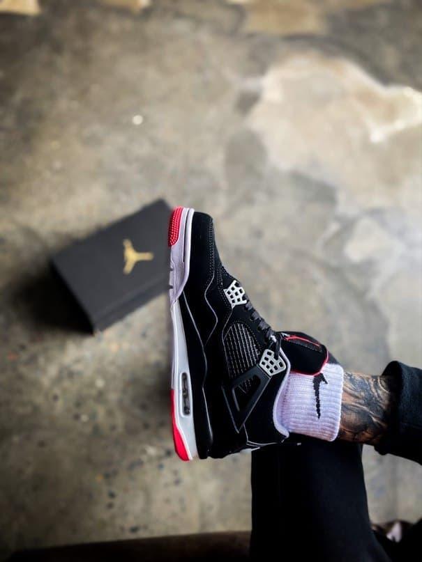 Nike Air Jordan Retro 4 Grey Black Red