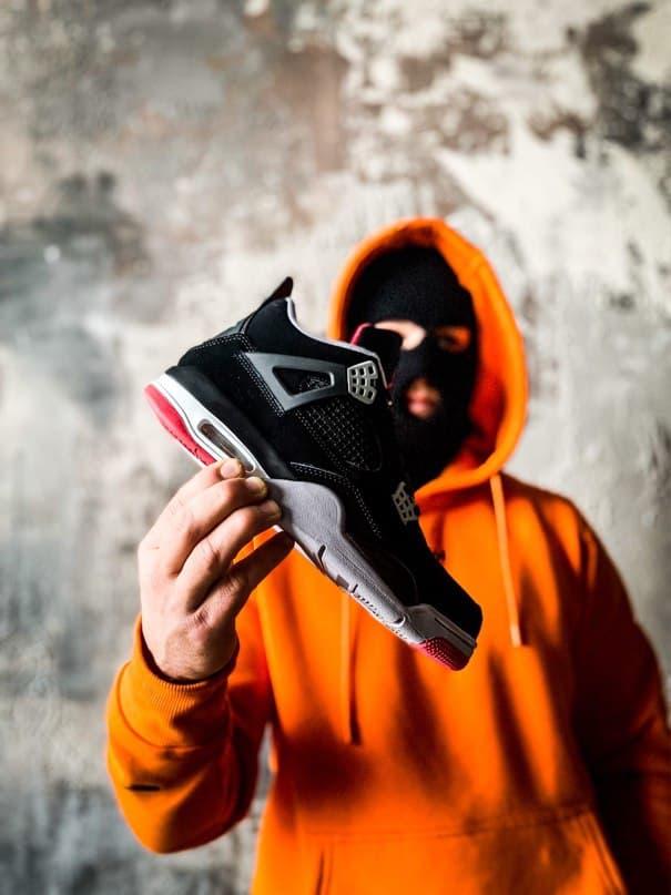 Nike Air Jordan Retro 4 Grey Black Red