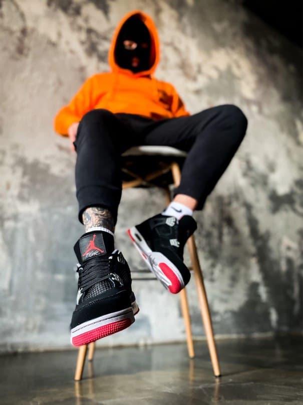 Nike Air Jordan Retro 4 Grey Black Red