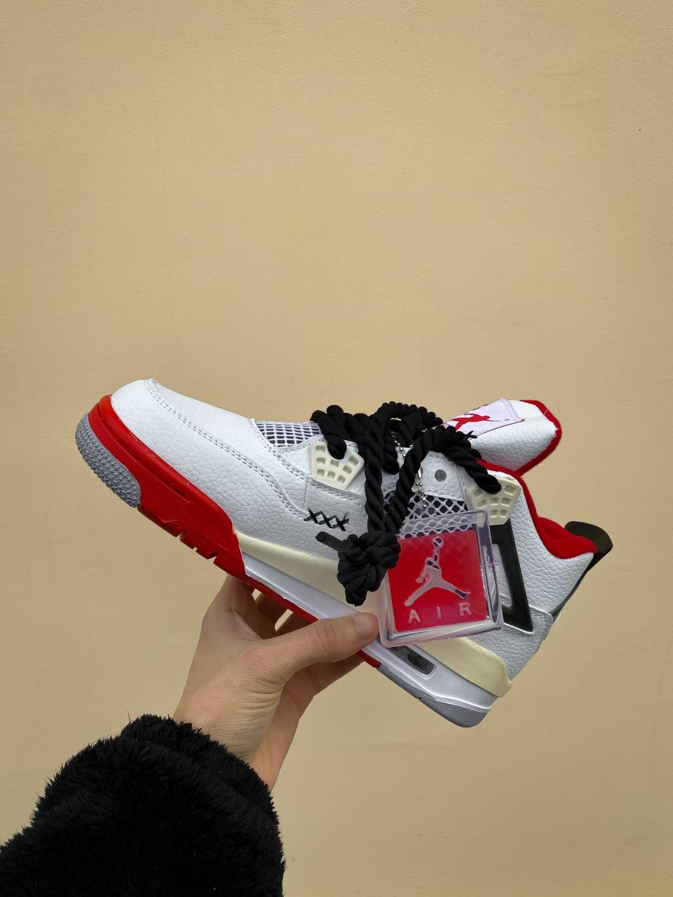Nike Air Jordan Retro 4 White Red Yellow