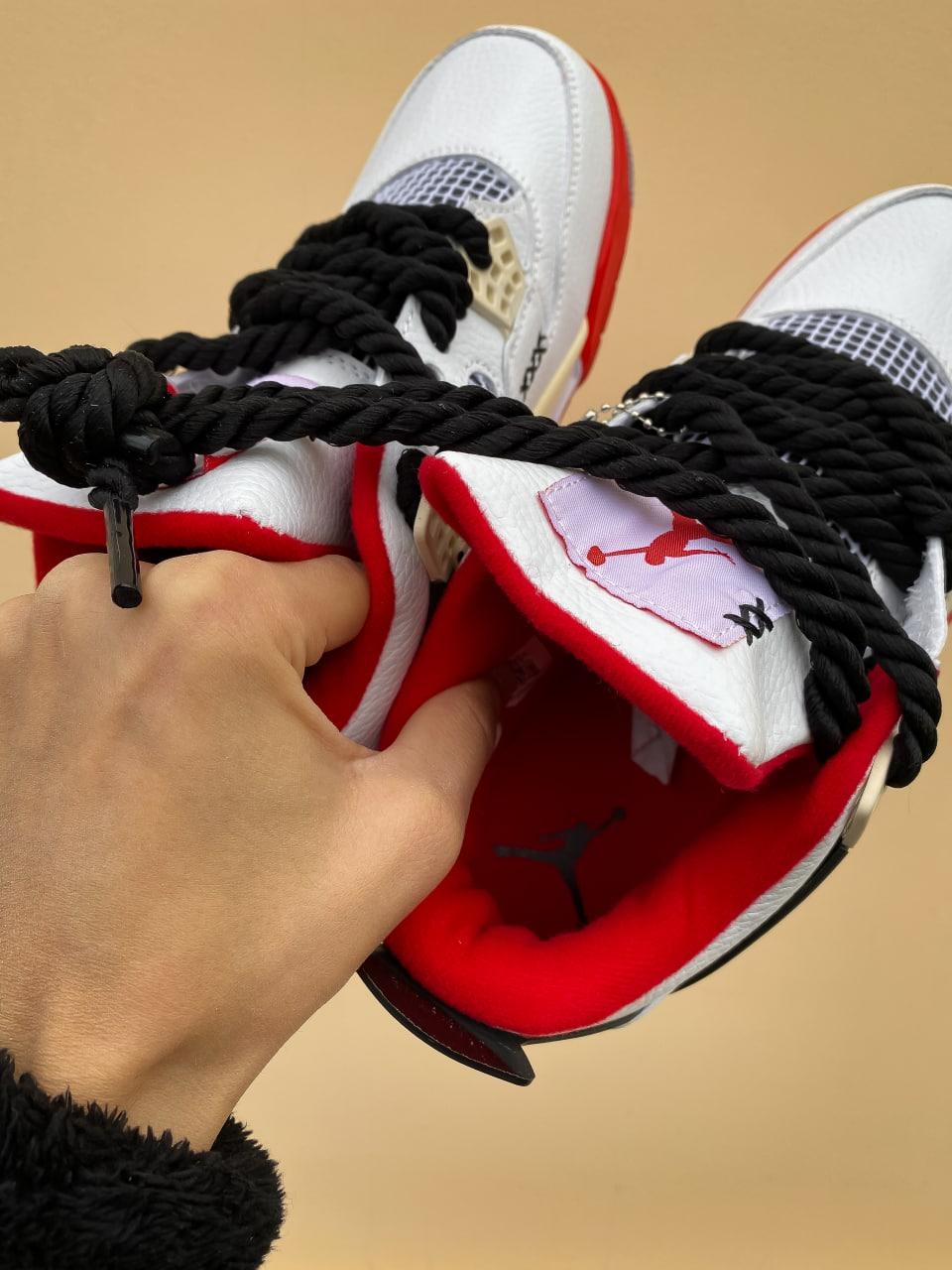 Nike Air Jordan Retro 4 White Red Yellow