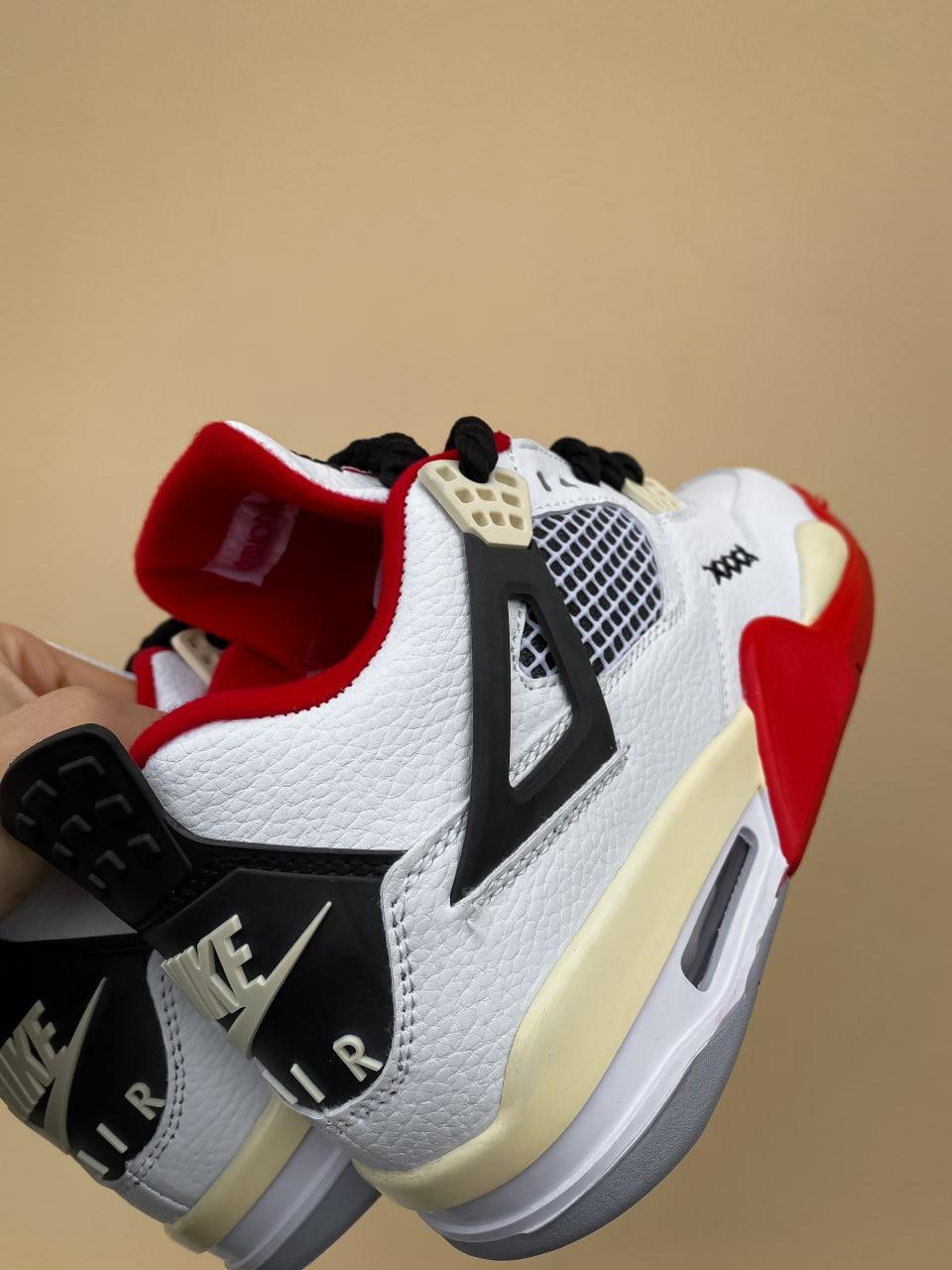 Nike Air Jordan Retro 4 White Red Yellow