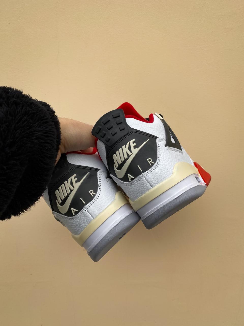 Nike Air Jordan Retro 4 White Red Yellow