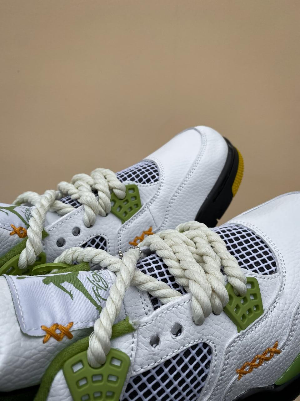 Nike Air Jordan Retro 4 White Green Yellow