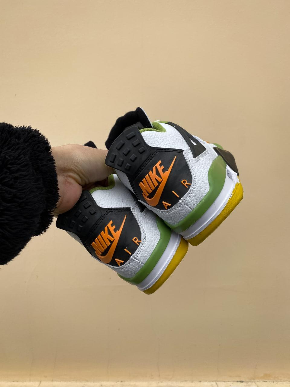 Nike Air Jordan Retro 4 White Green Yellow