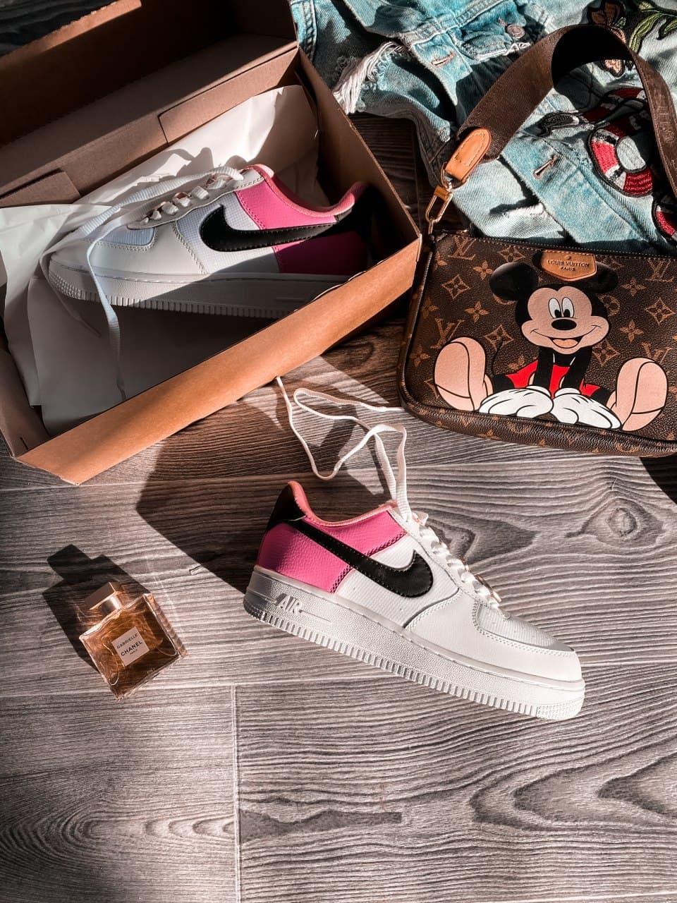 Nike Air Force 1 White Pink Black