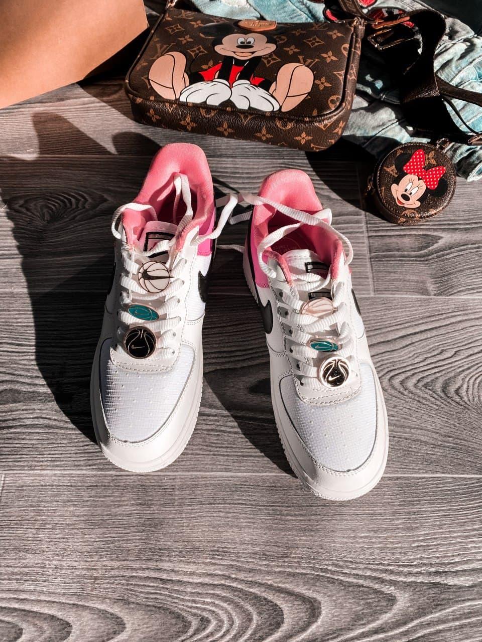 Nike Air Force 1 White Pink Black