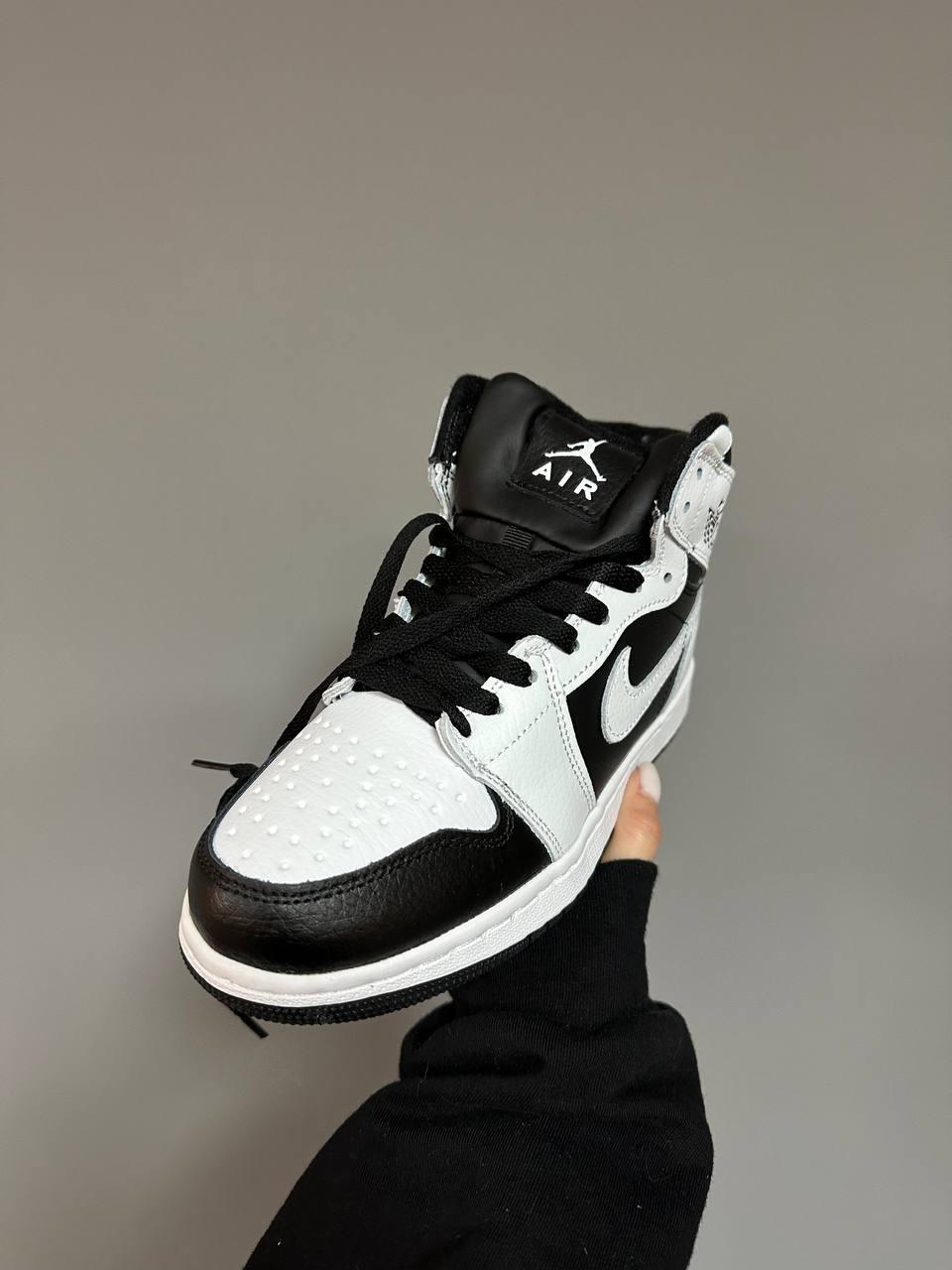 Nike Air Jordan 1 High White Black Fur