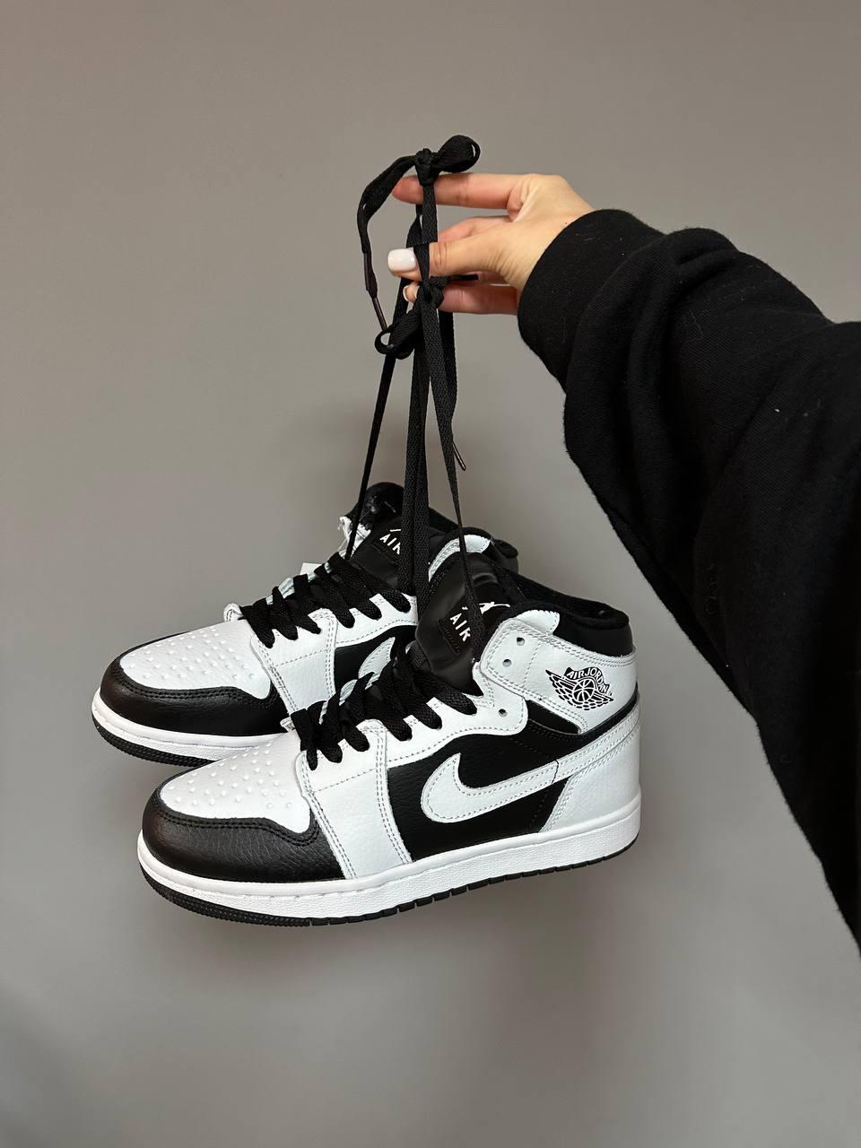 Nike Air Jordan 1 High White Black Fur