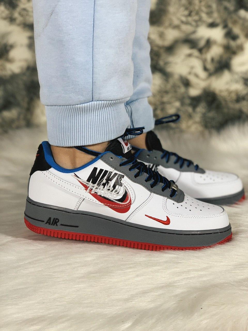 Nike Air Force 1 White Grey Red