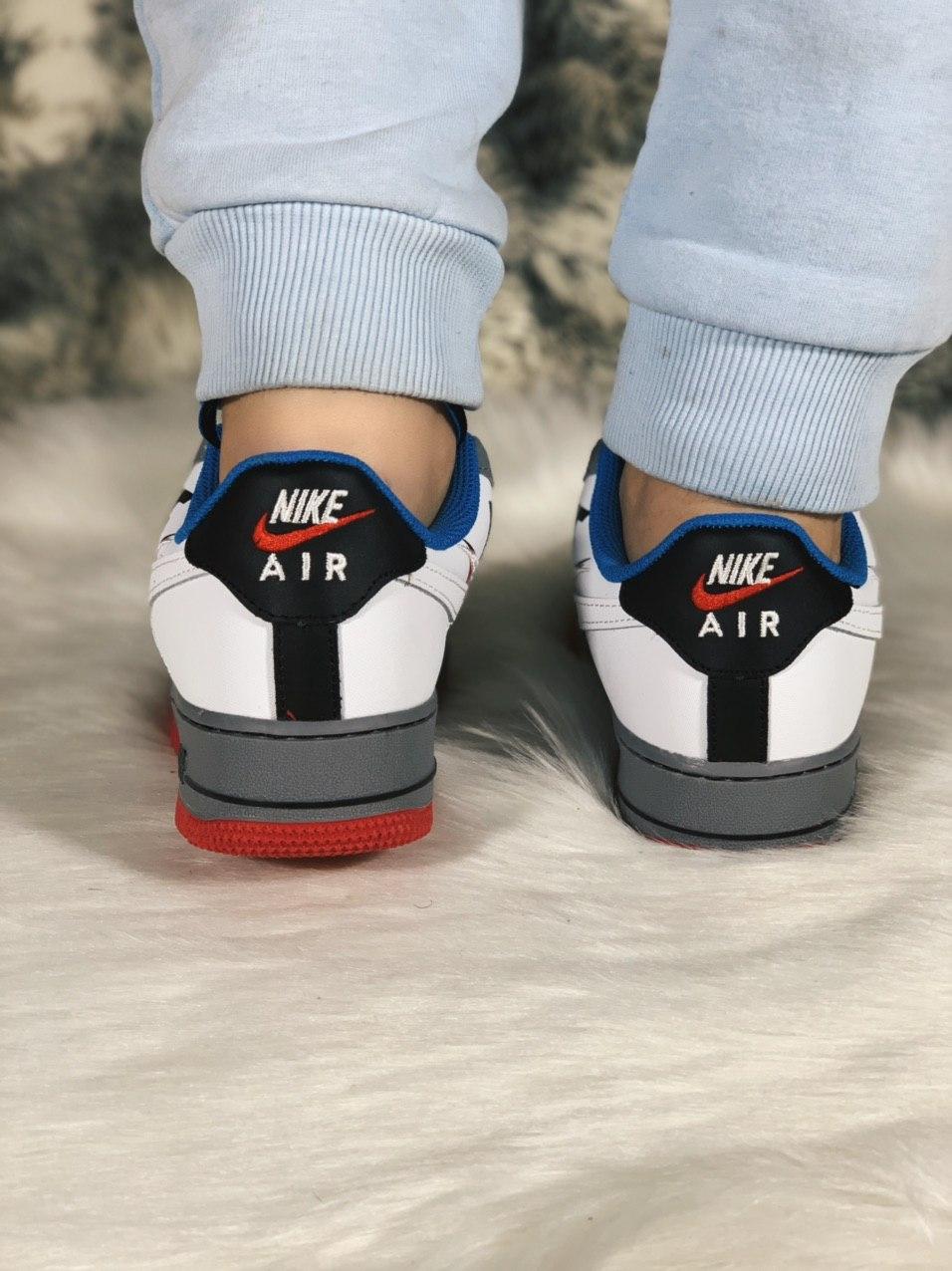 Nike Air Force 1 White Grey Red