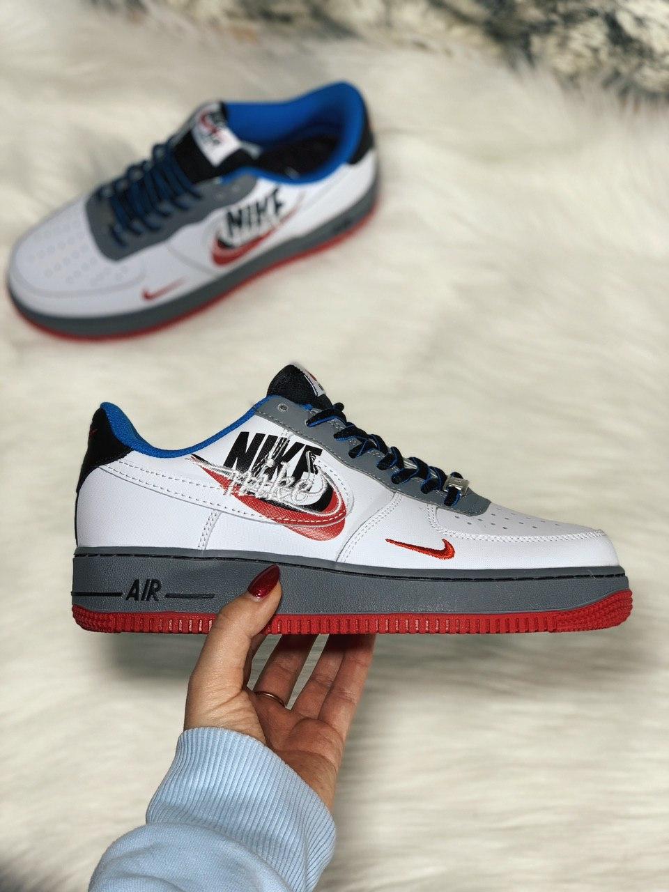 Nike Air Force 1 White Grey Red