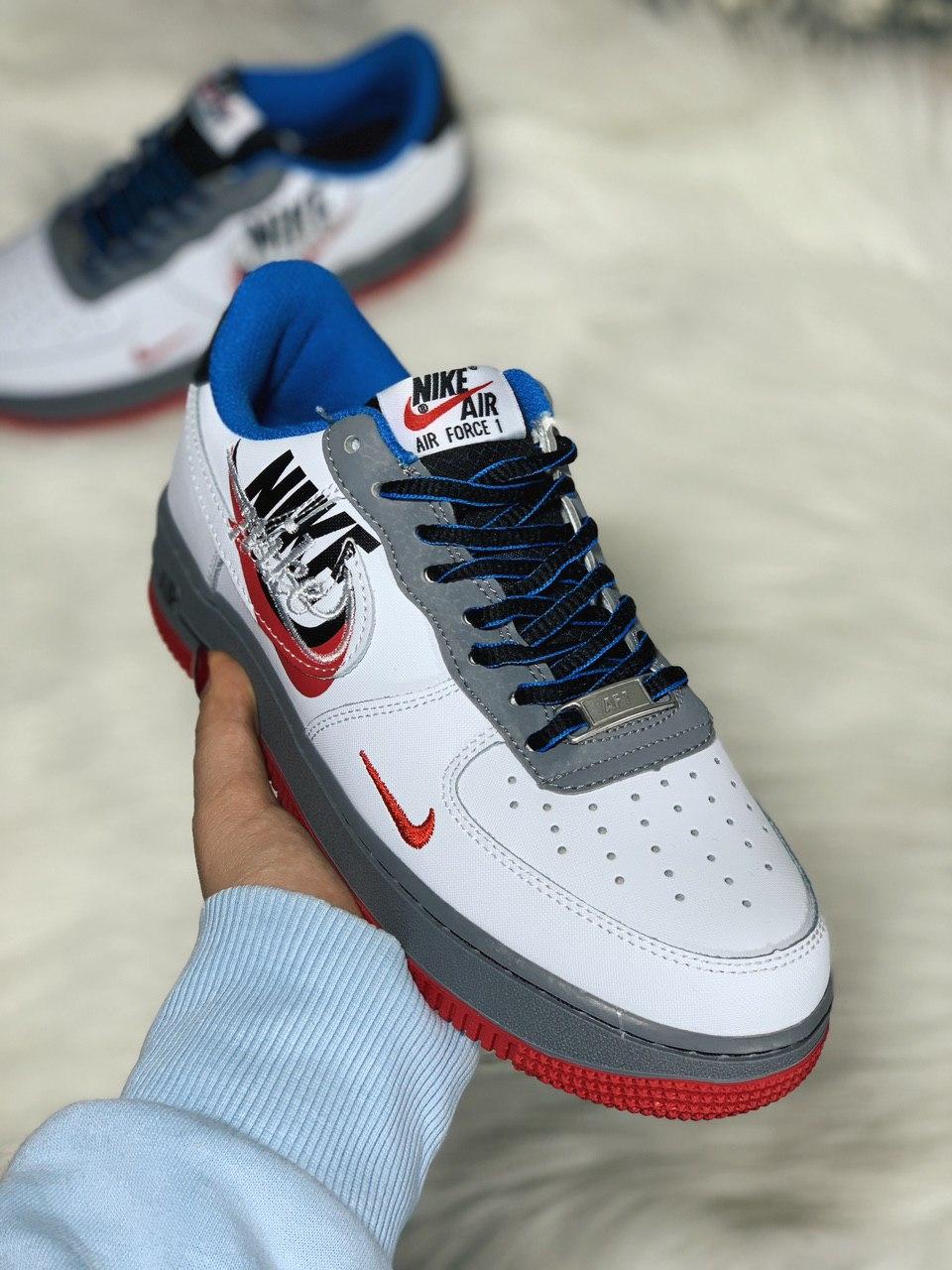 Nike Air Force 1 White Grey Red