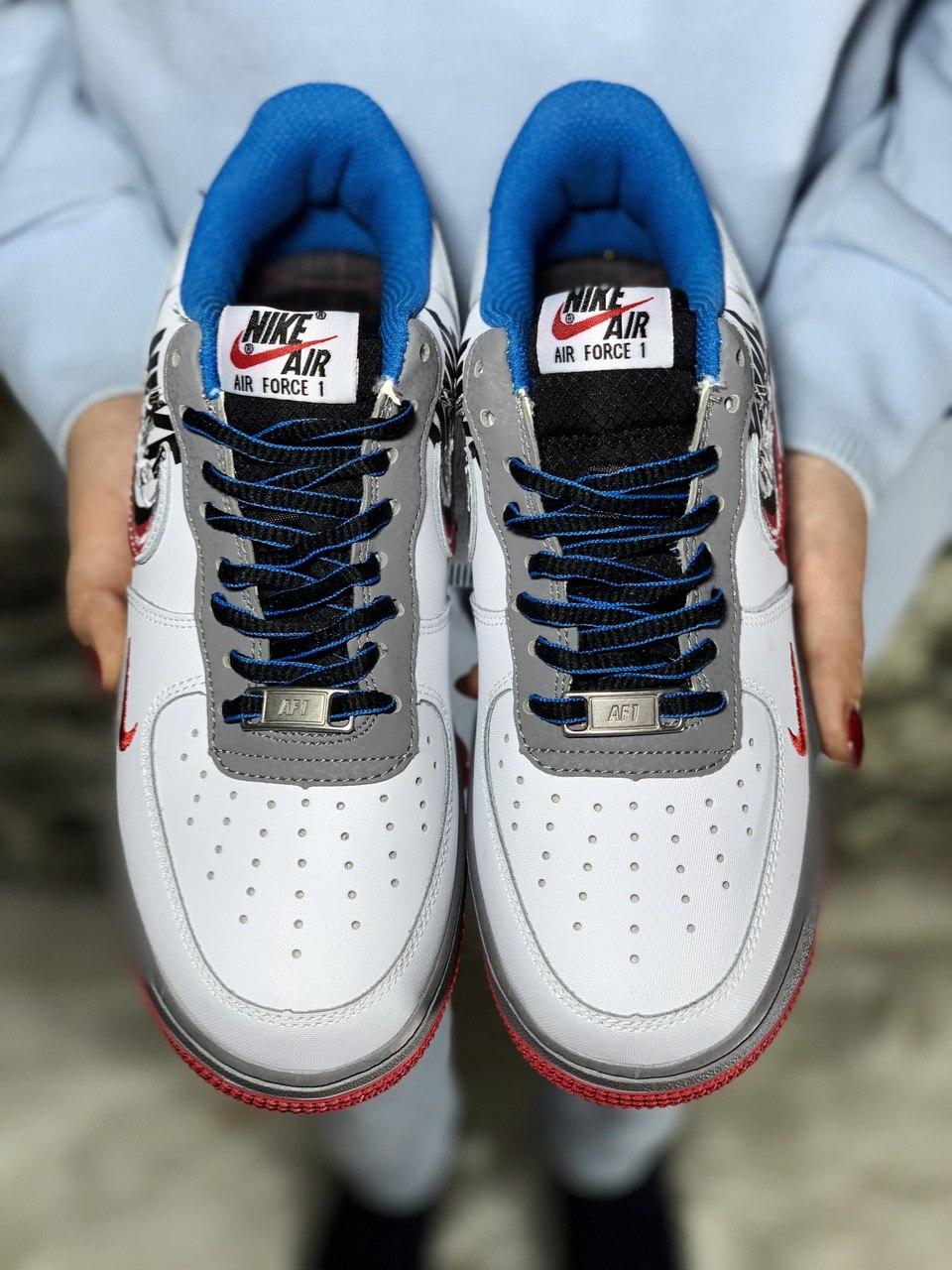 Nike Air Force 1 White Grey Red
