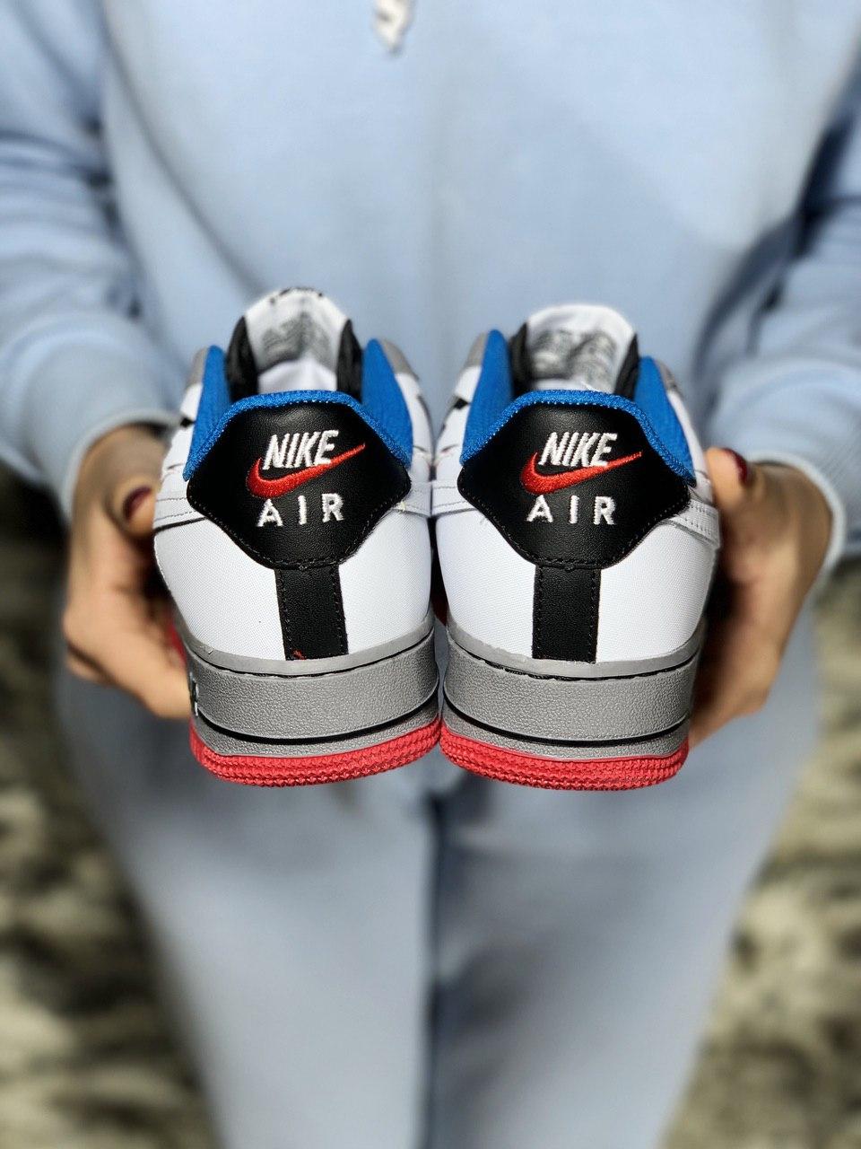 Nike Air Force 1 White Grey Red