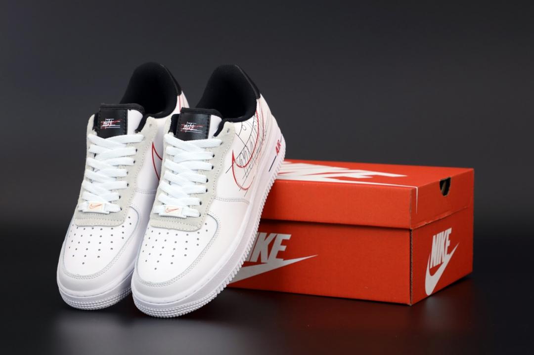 Nike Air Force 1 Script Smoosh White