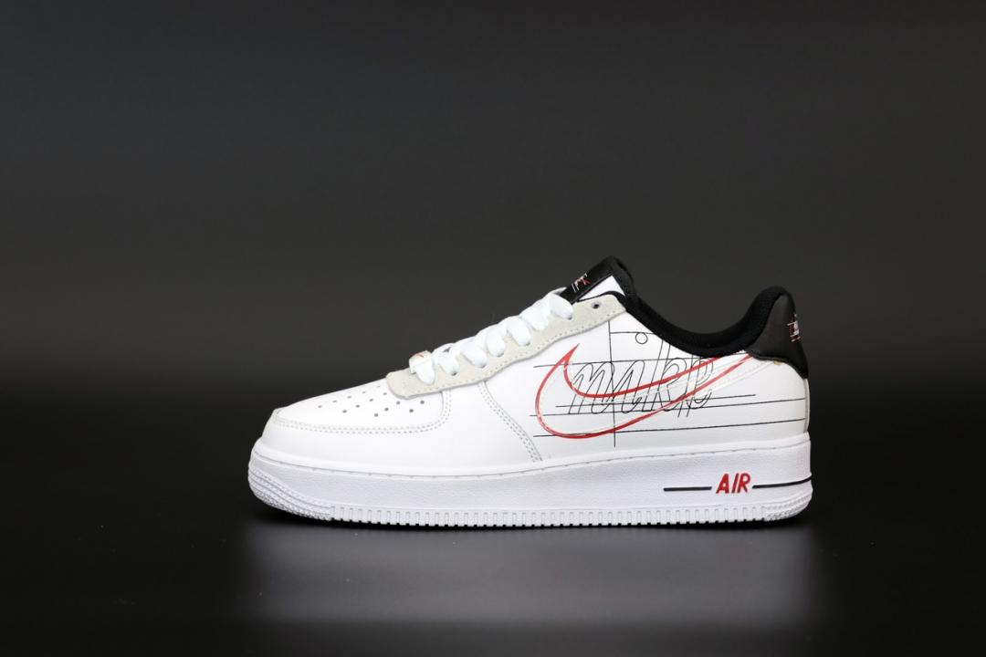 Nike Air Force 1 Script Smoosh White