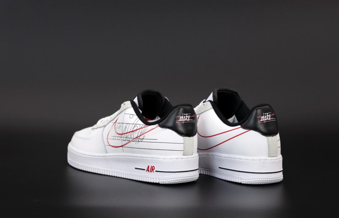 Nike Air Force 1 Script Smoosh White
