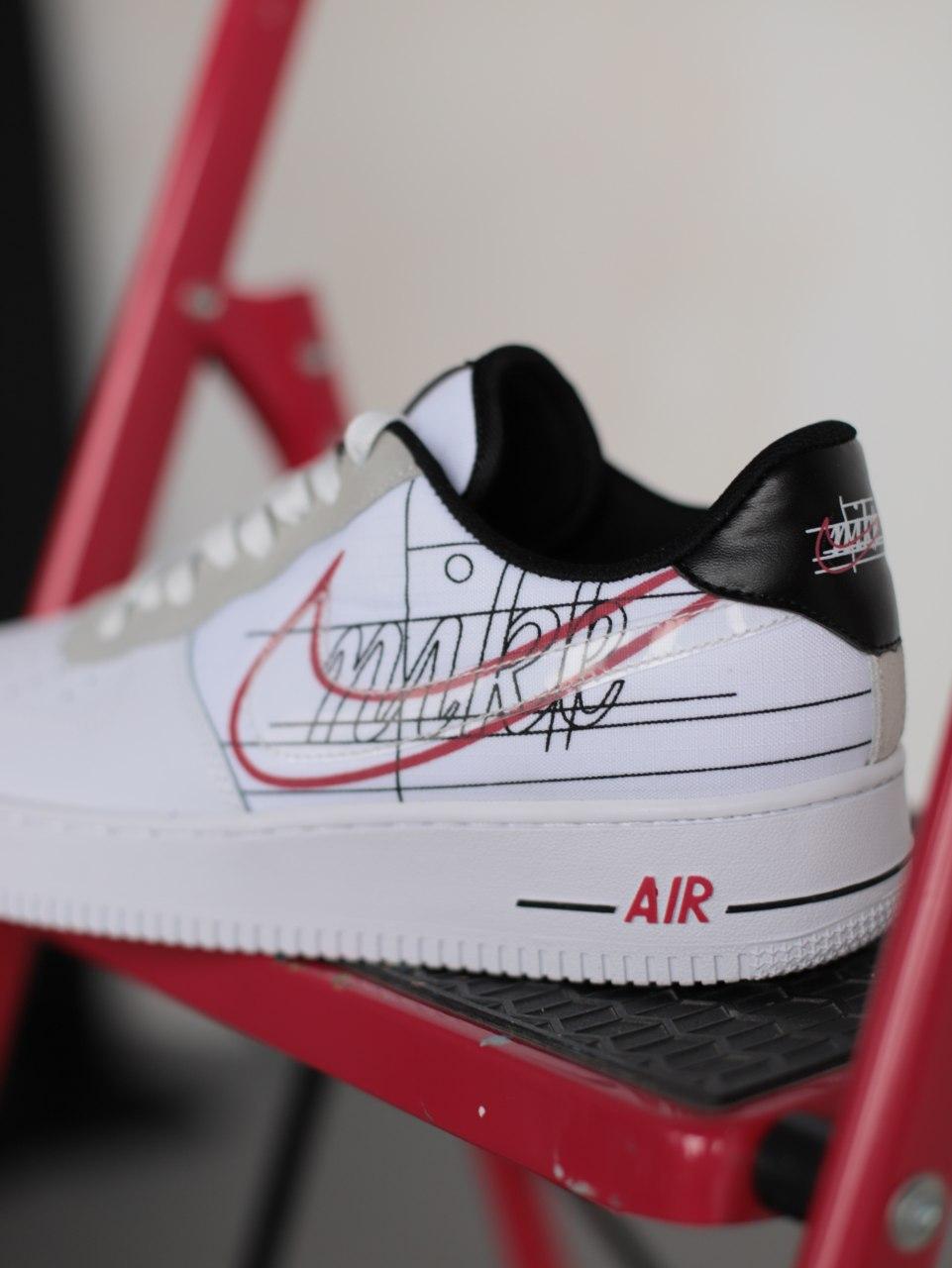 Nike Air Force 1 Script Smoosh White