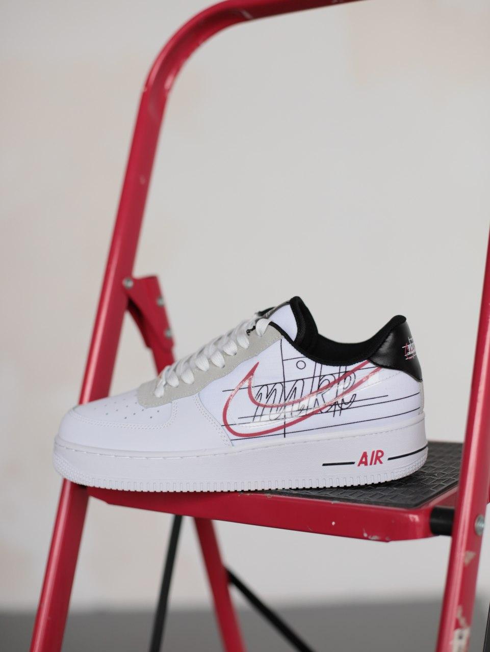 Nike Air Force 1 Script Smoosh White