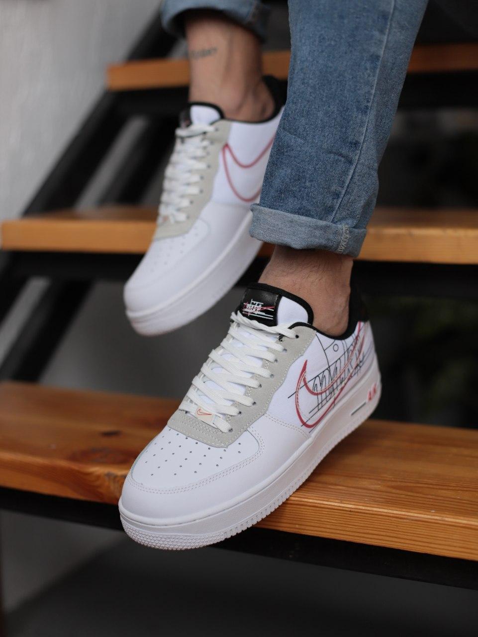 Nike Air Force 1 Script Smoosh White