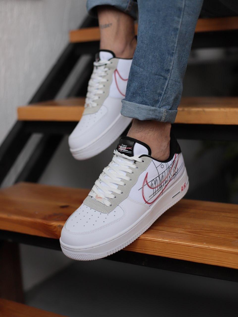 Nike Air Force 1 Script Smoosh White