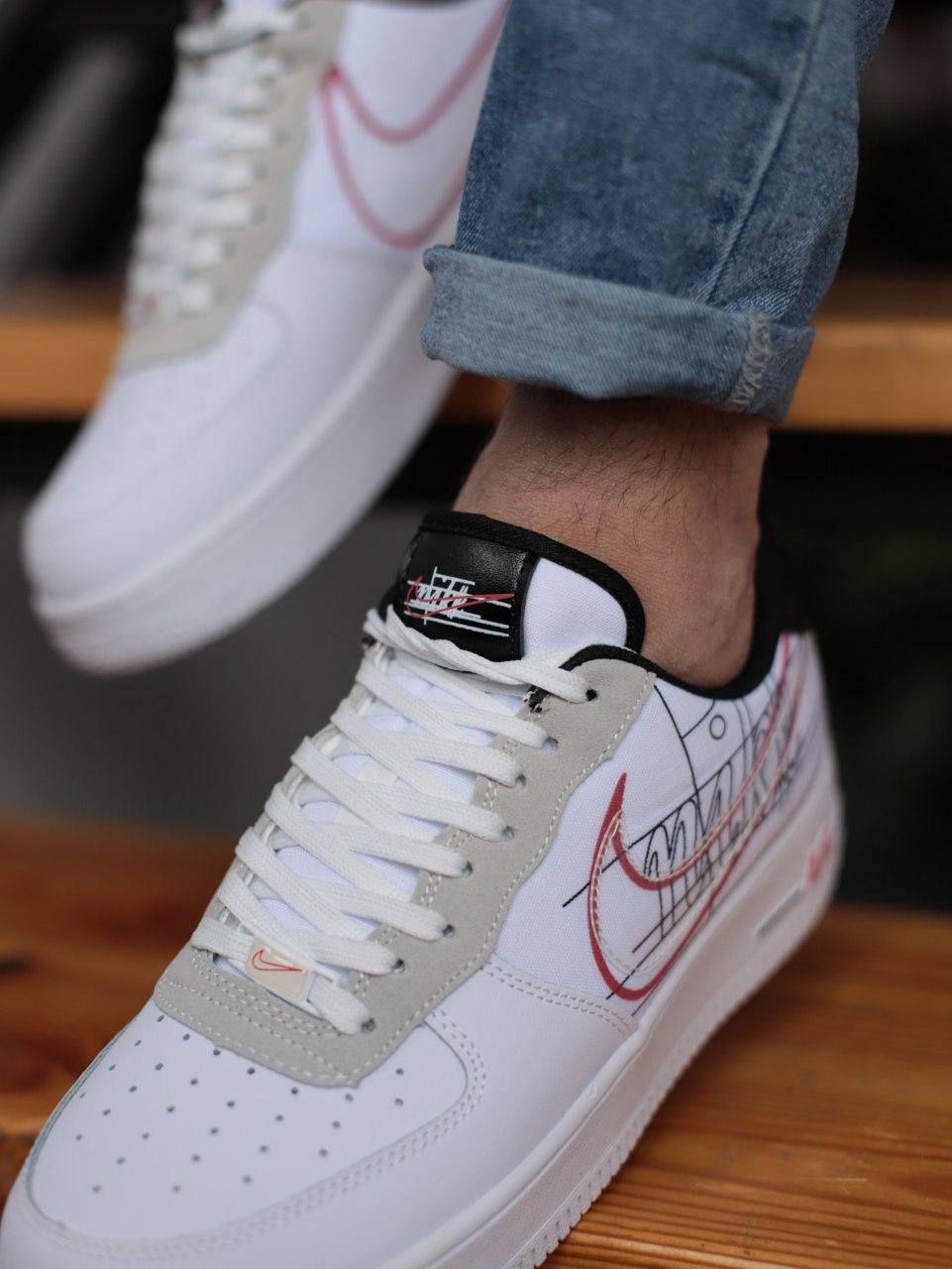 Nike Air Force 1 Script Smoosh White