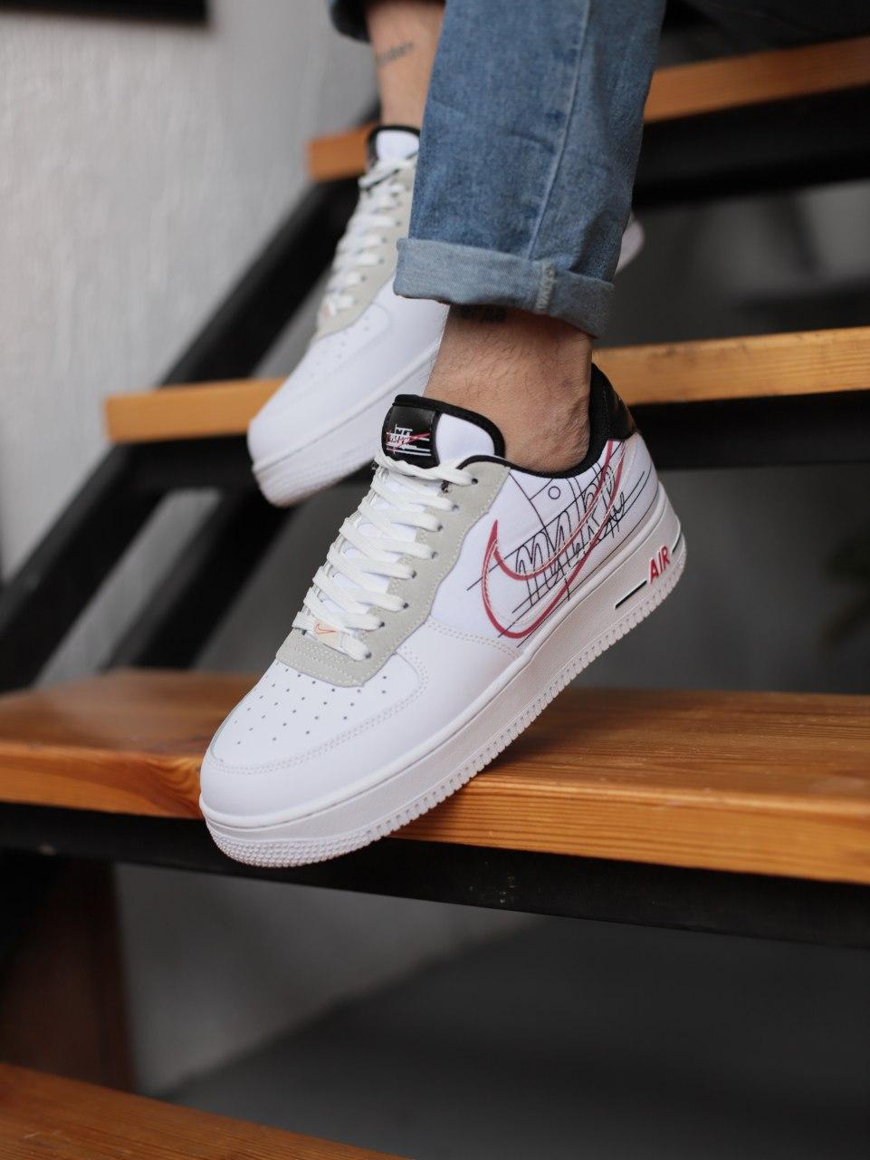 Nike Air Force 1 Script Smoosh White