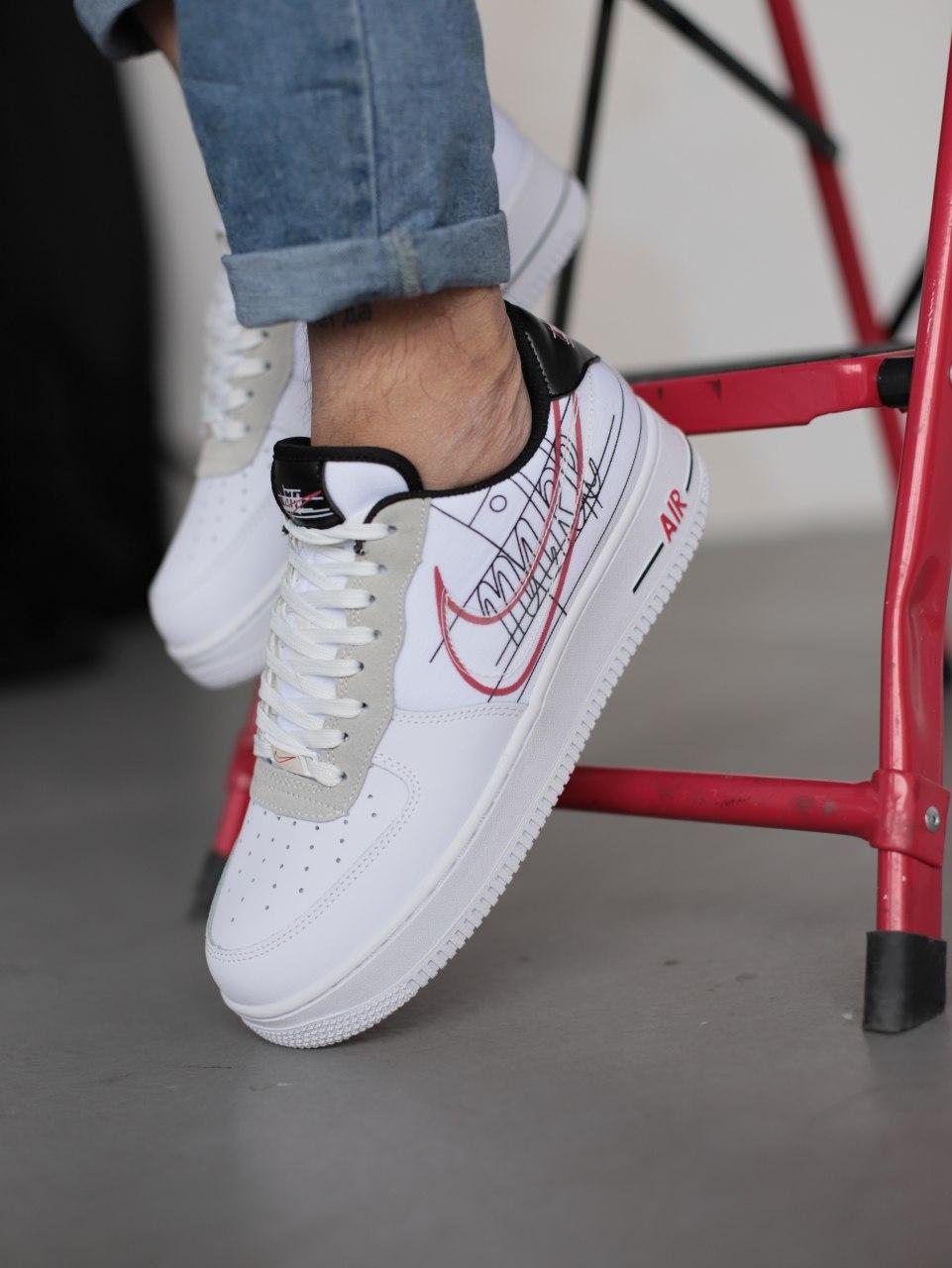 Nike Air Force 1 Script Smoosh White