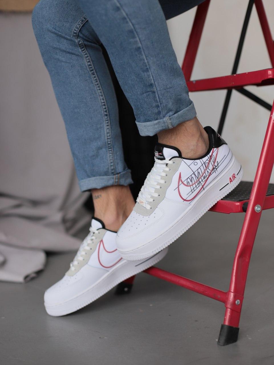 Nike Air Force 1 Script Smoosh White