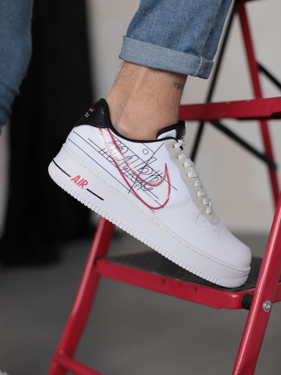 Nike Air Force 1 Script Smoosh White