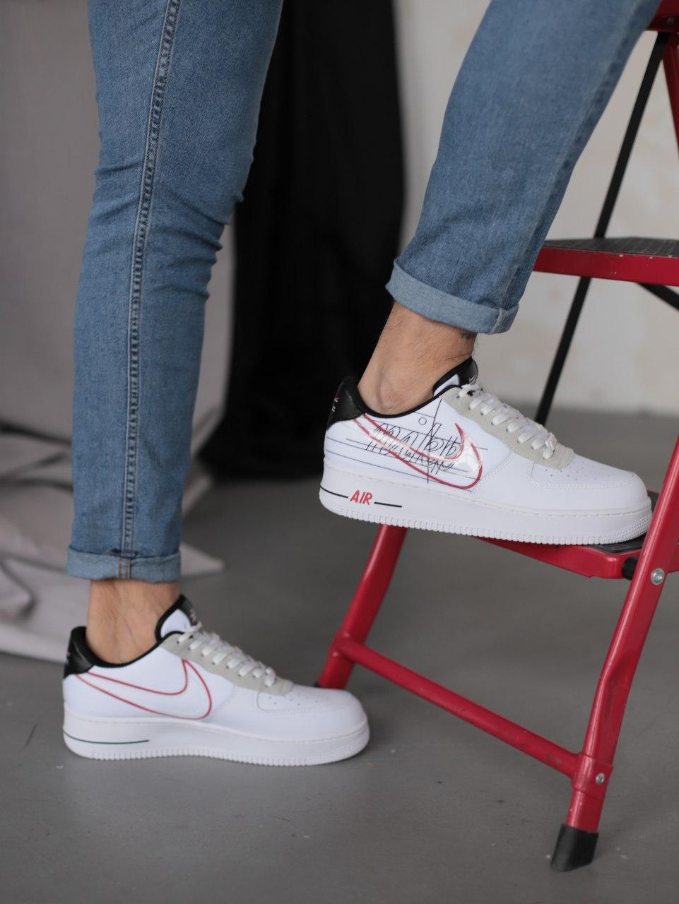 Nike Air Force 1 Script Smoosh White