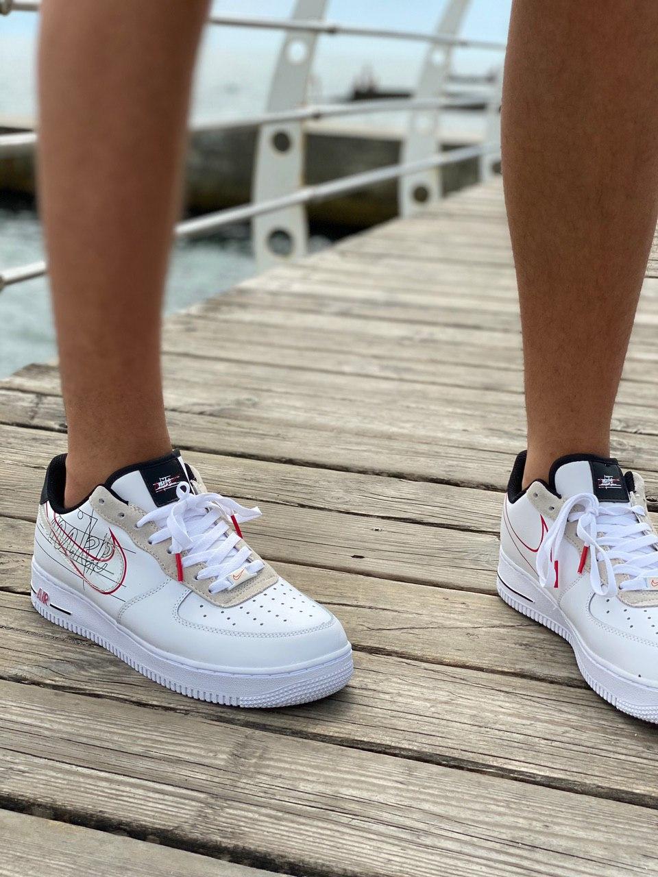 Nike Air Force 1 Script Smoosh White