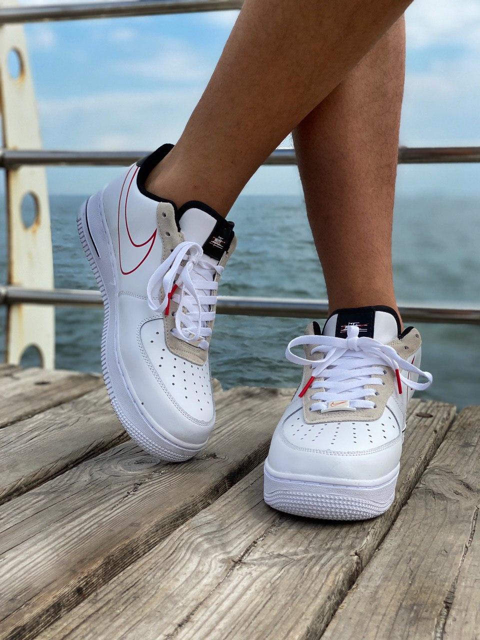 Nike Air Force 1 Script Smoosh White
