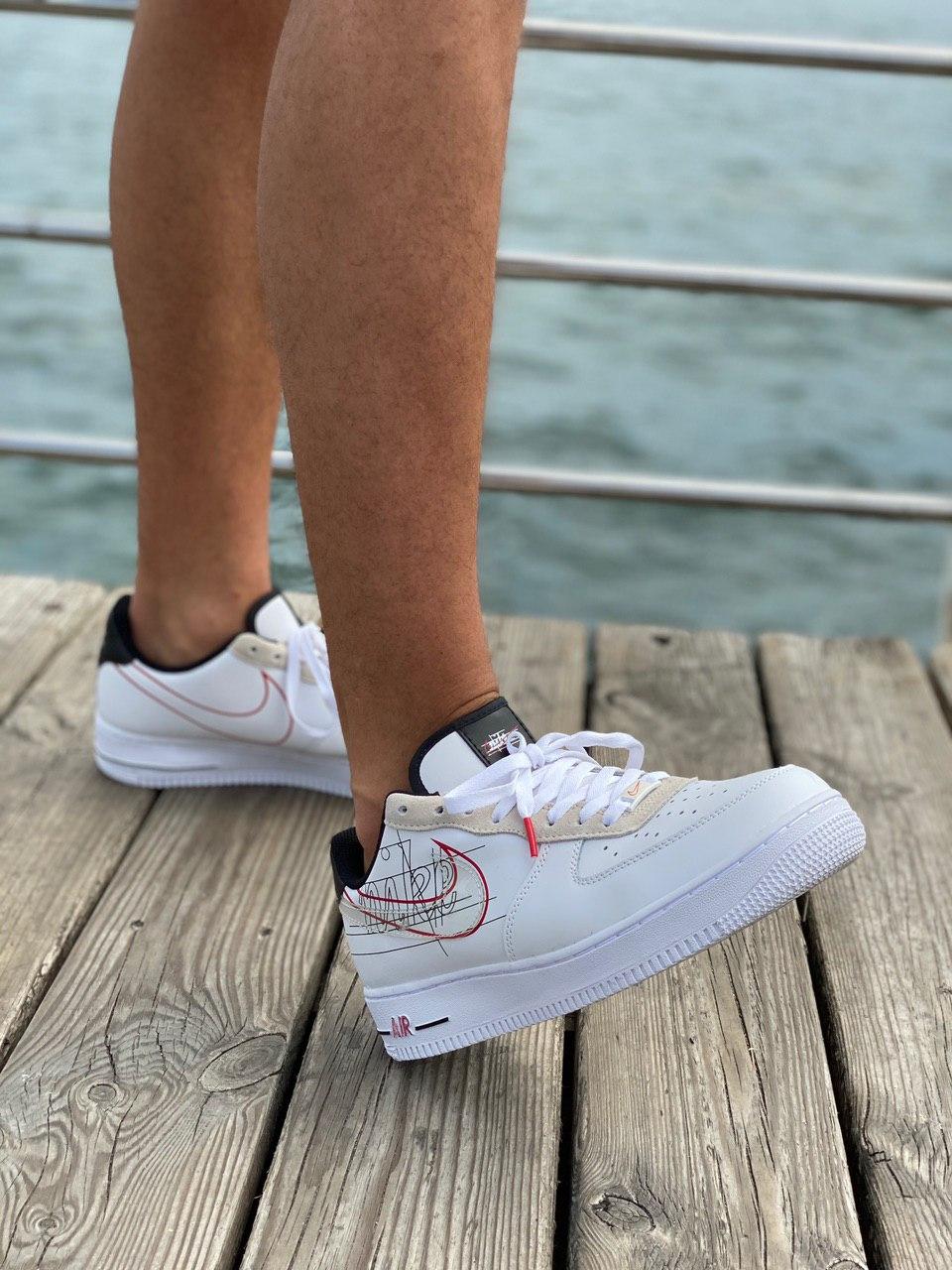 Nike Air Force 1 Script Smoosh White