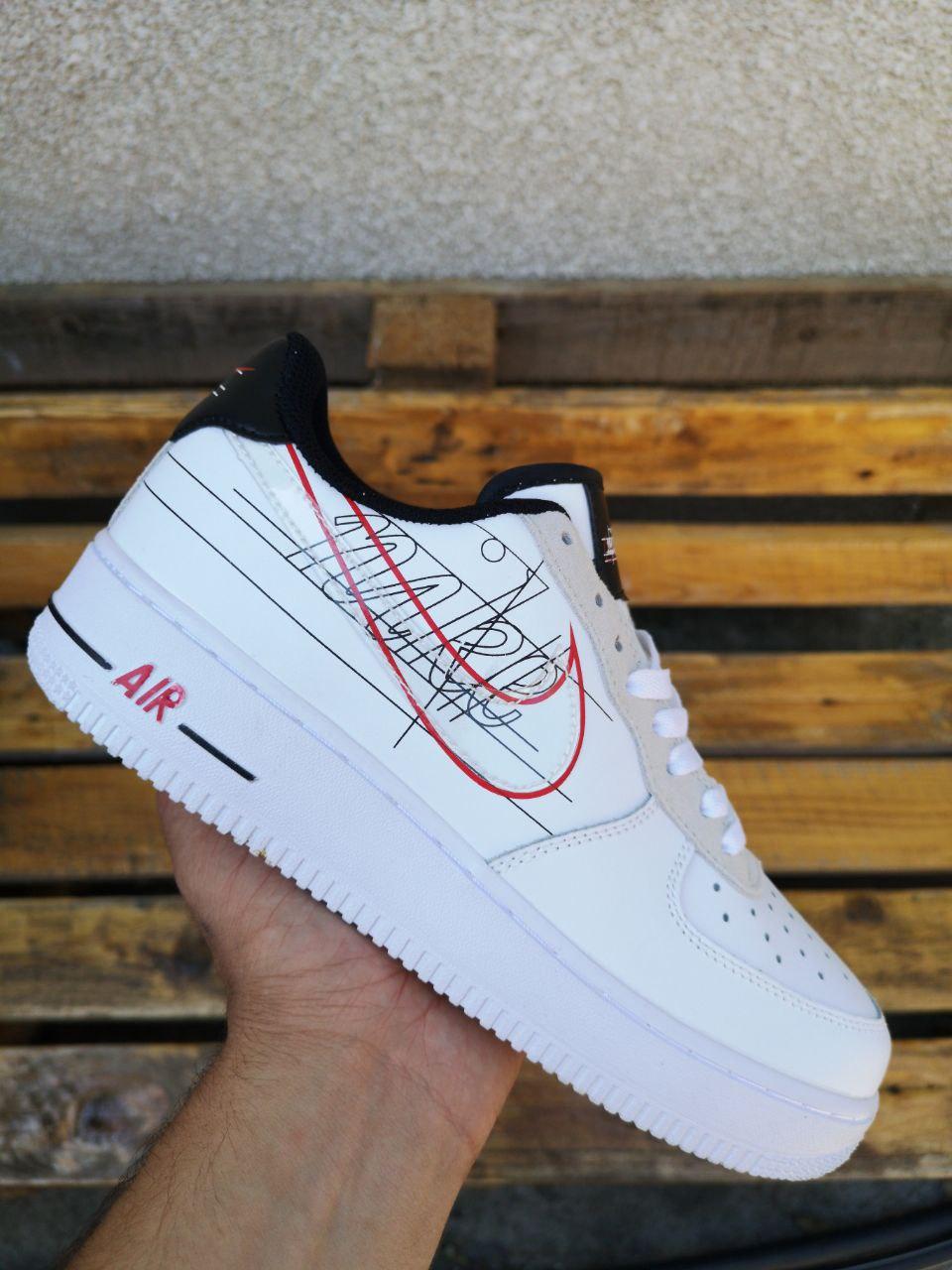 Nike Air Force 1 Script Smoosh White