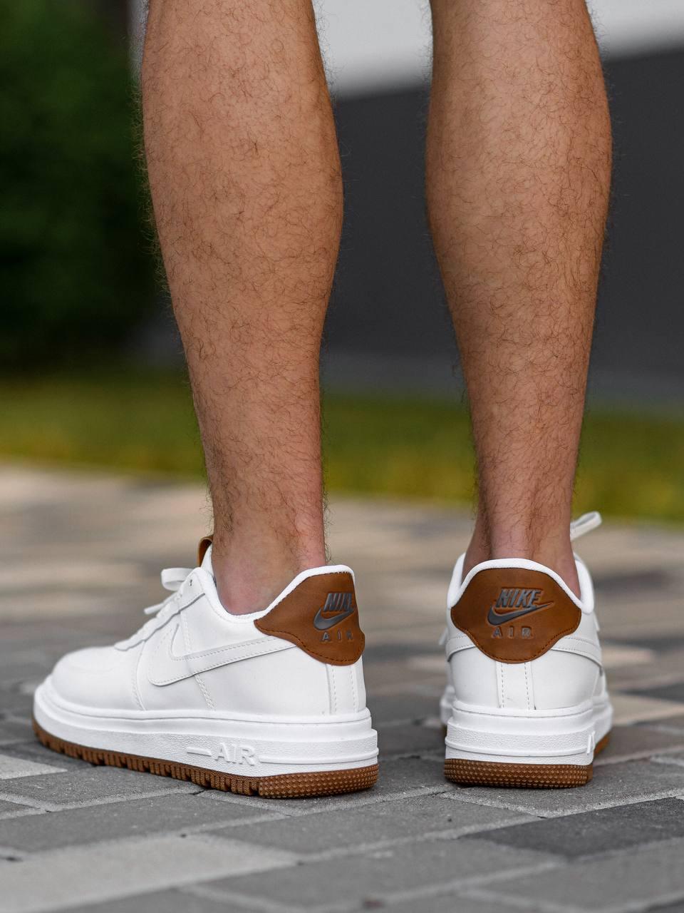 Nike Air Force 1 White Brown v2