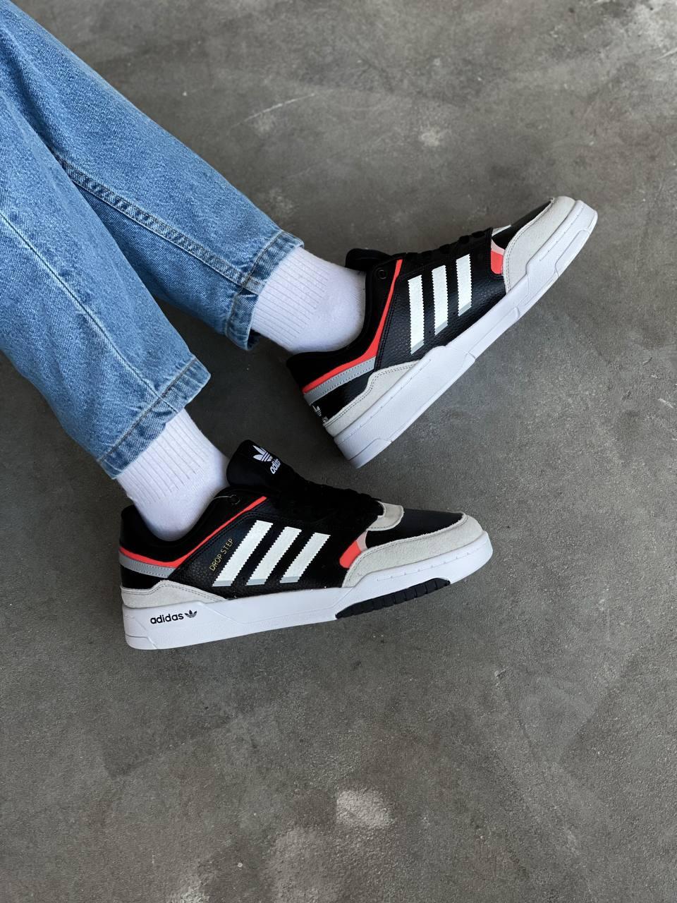 Adidas Drop Step Low Black White