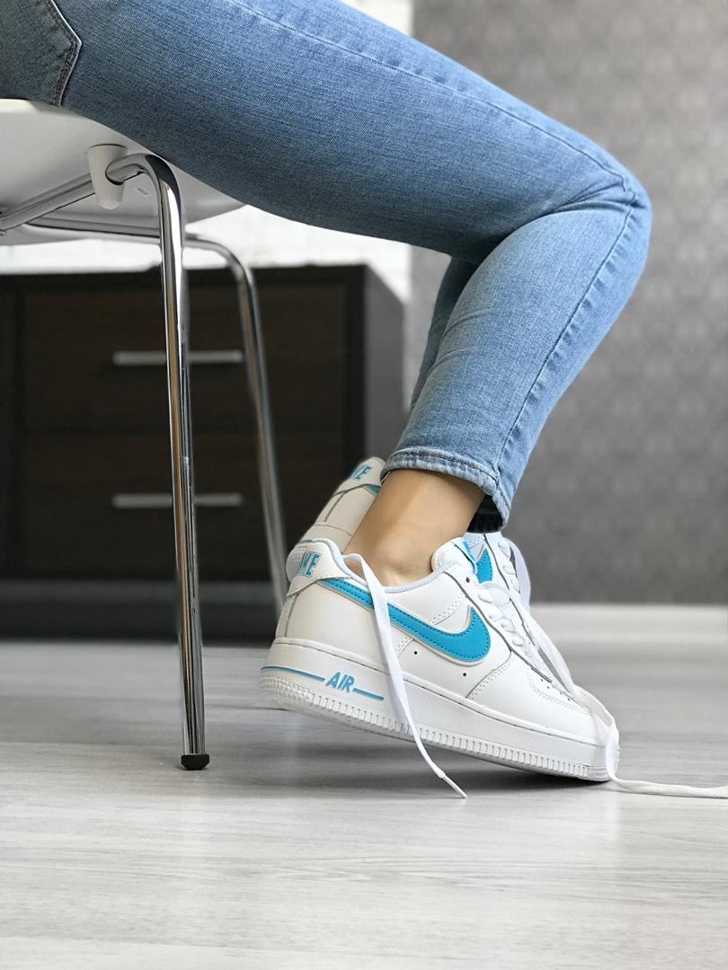 Nike Air Force 1 White Blue 4