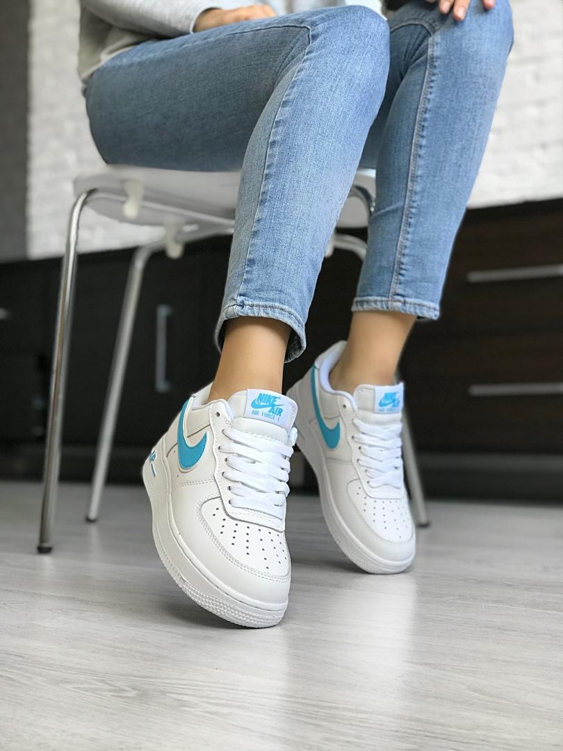 Nike Air Force 1 White Blue 4