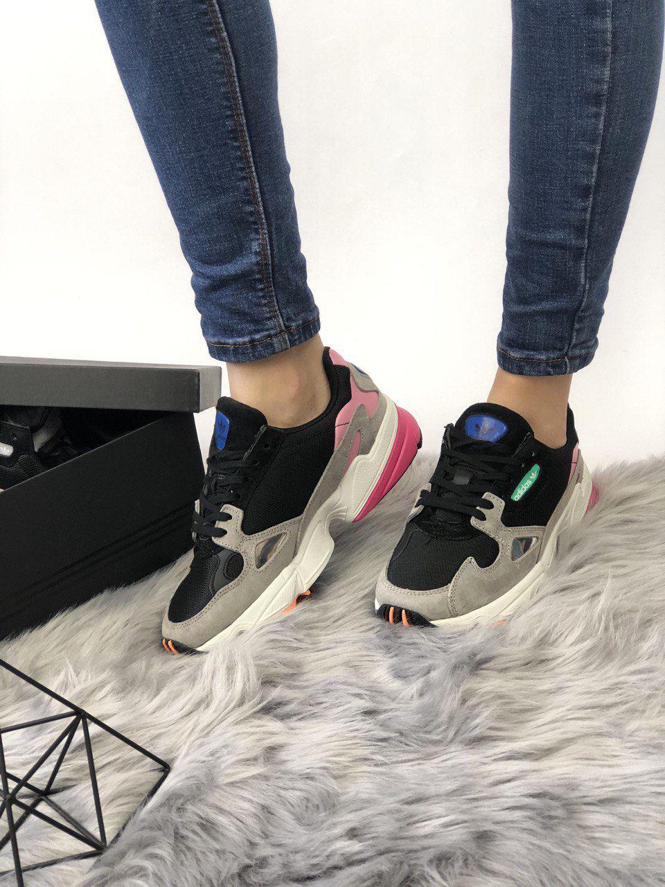 Adidas Falcon Black Orange Pink
